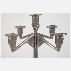 Fünfflammiger Jugendstilleuchter