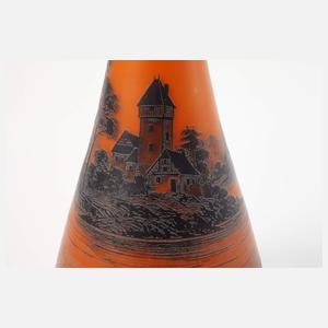 Lötz Wwe. große Ätzglasvase