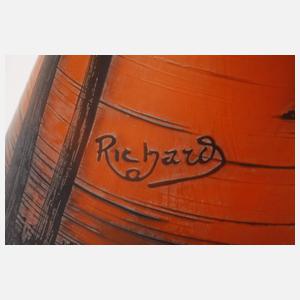 Lötz Wwe. große Ätzglasvase