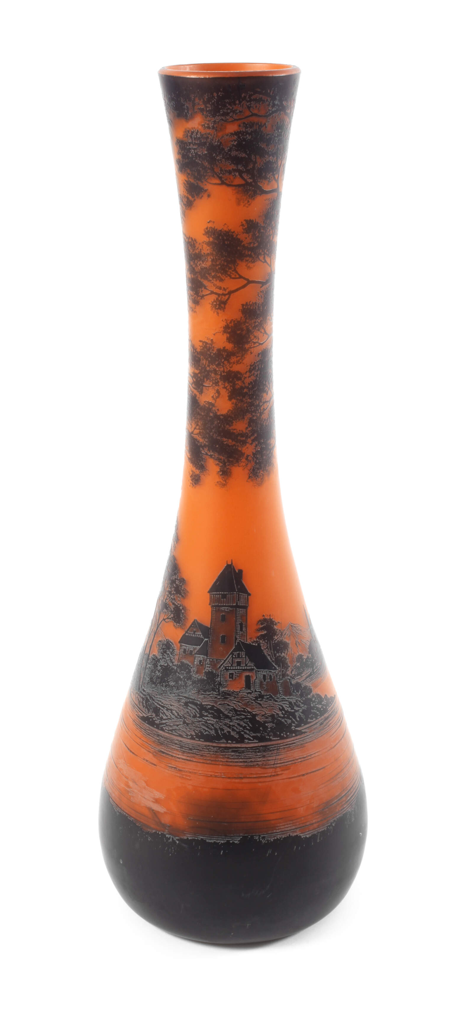 Lötz Wwe. große Ätzglasvase