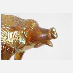 Lötz Wwe. Schwein "Martelé Candia Silberiris"