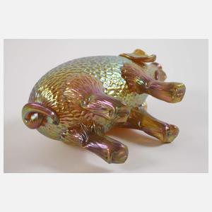 Lötz Wwe. Schwein "Martelé Candia Silberiris"