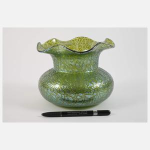 Lötz Wwe. Vase "Mimosa Green"