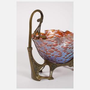 Lötz Wwe. montierte Jugendstilschale "Diaspora Pink"