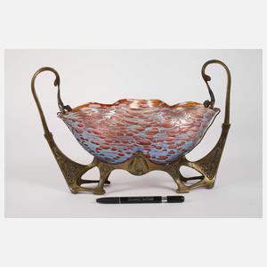 Lötz Wwe. montierte Jugendstilschale "Diaspora Pink"