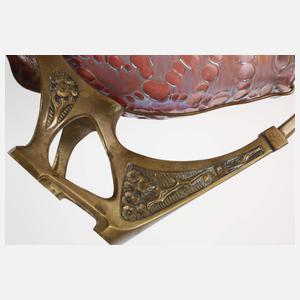 Lötz Wwe. montierte Jugendstilschale "Diaspora Pink"