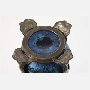 Lötz Wwe. montierte Vase "Cobalt Papillon"