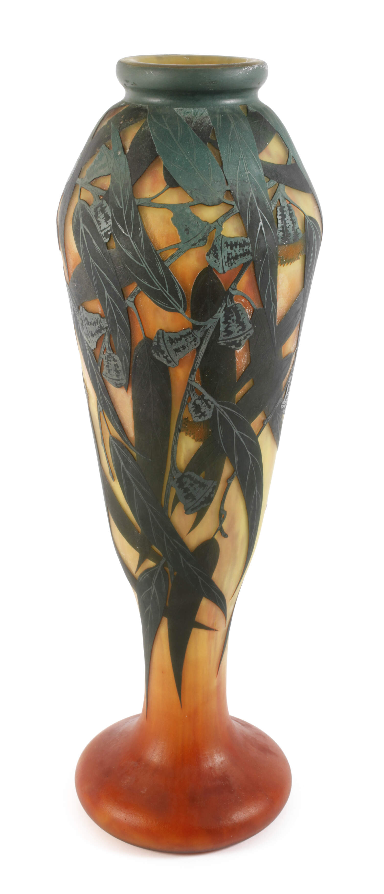 Daum Nancy übergroße Ätzglasvase