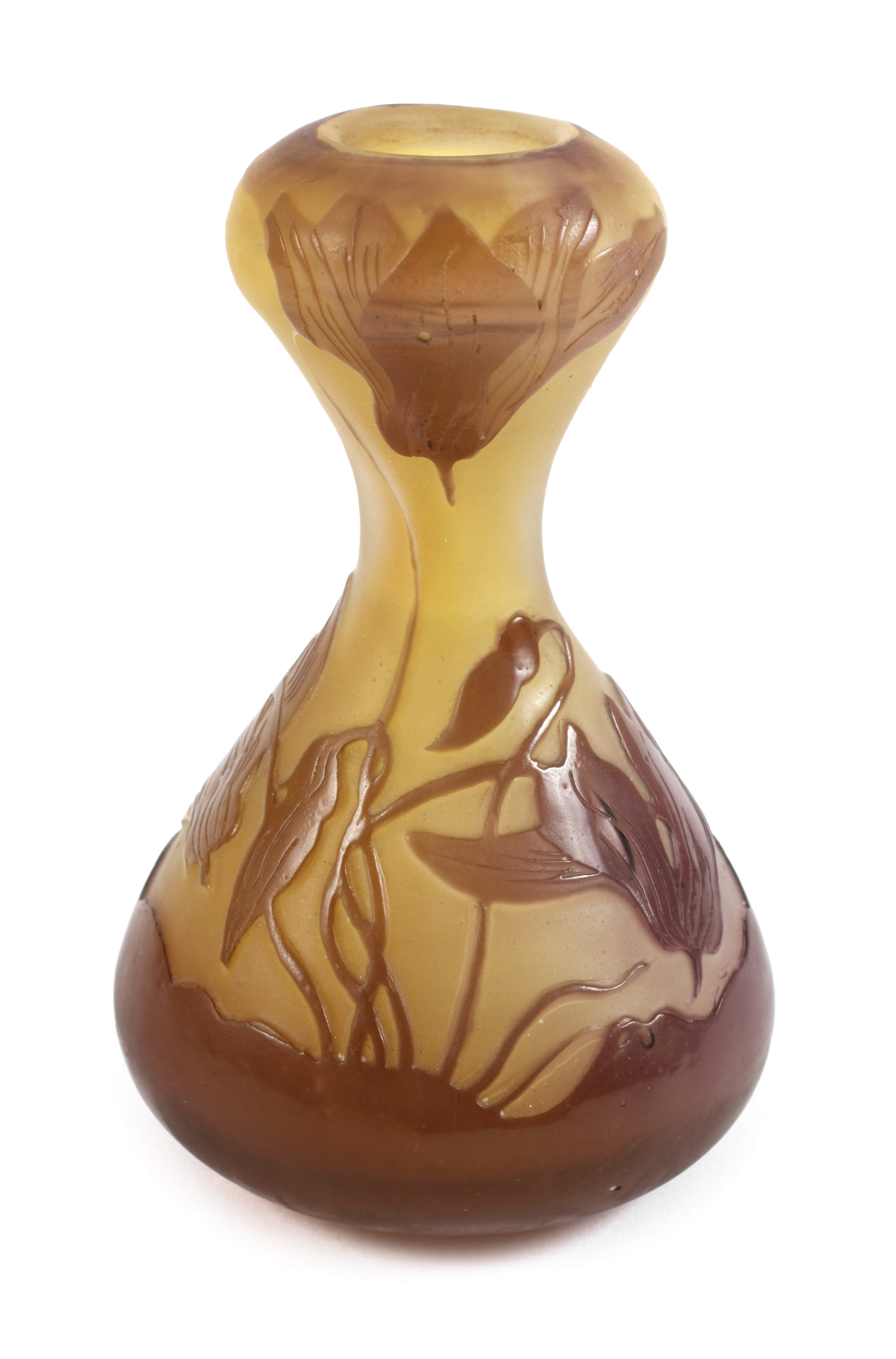 Émile Gallé kleine Ätzglasvase