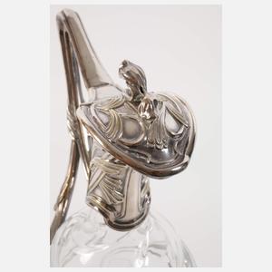 Karaffe mit Metallmontierung Jugendstil