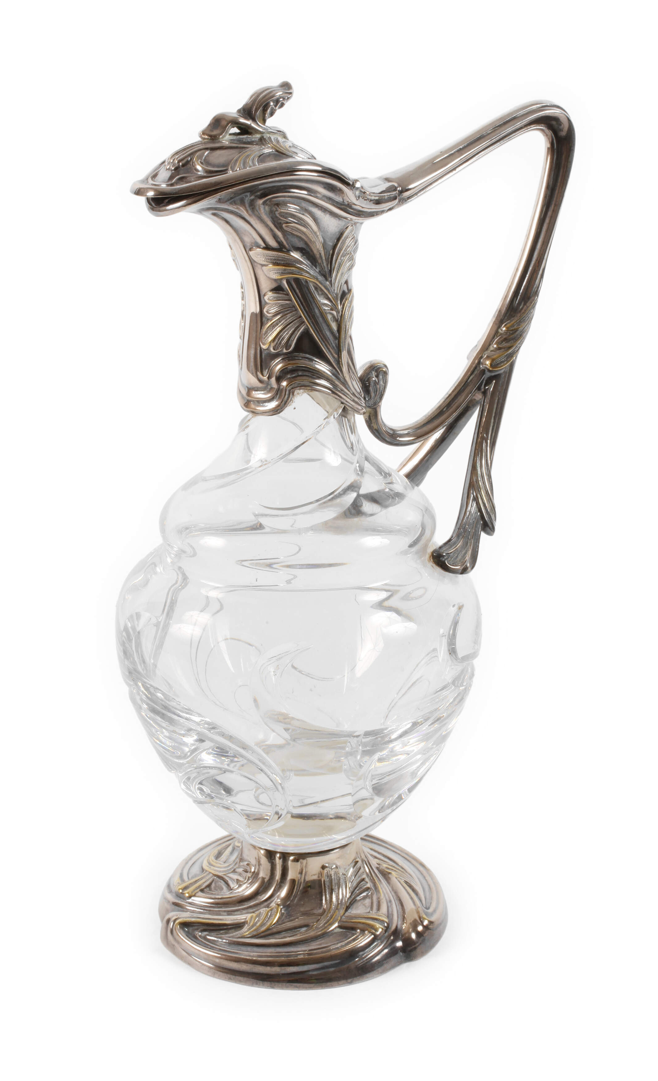 Karaffe mit Metallmontierung Jugendstil