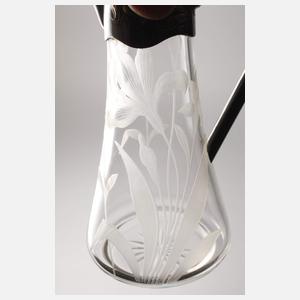 Kleine Karaffe Irisblütendekor