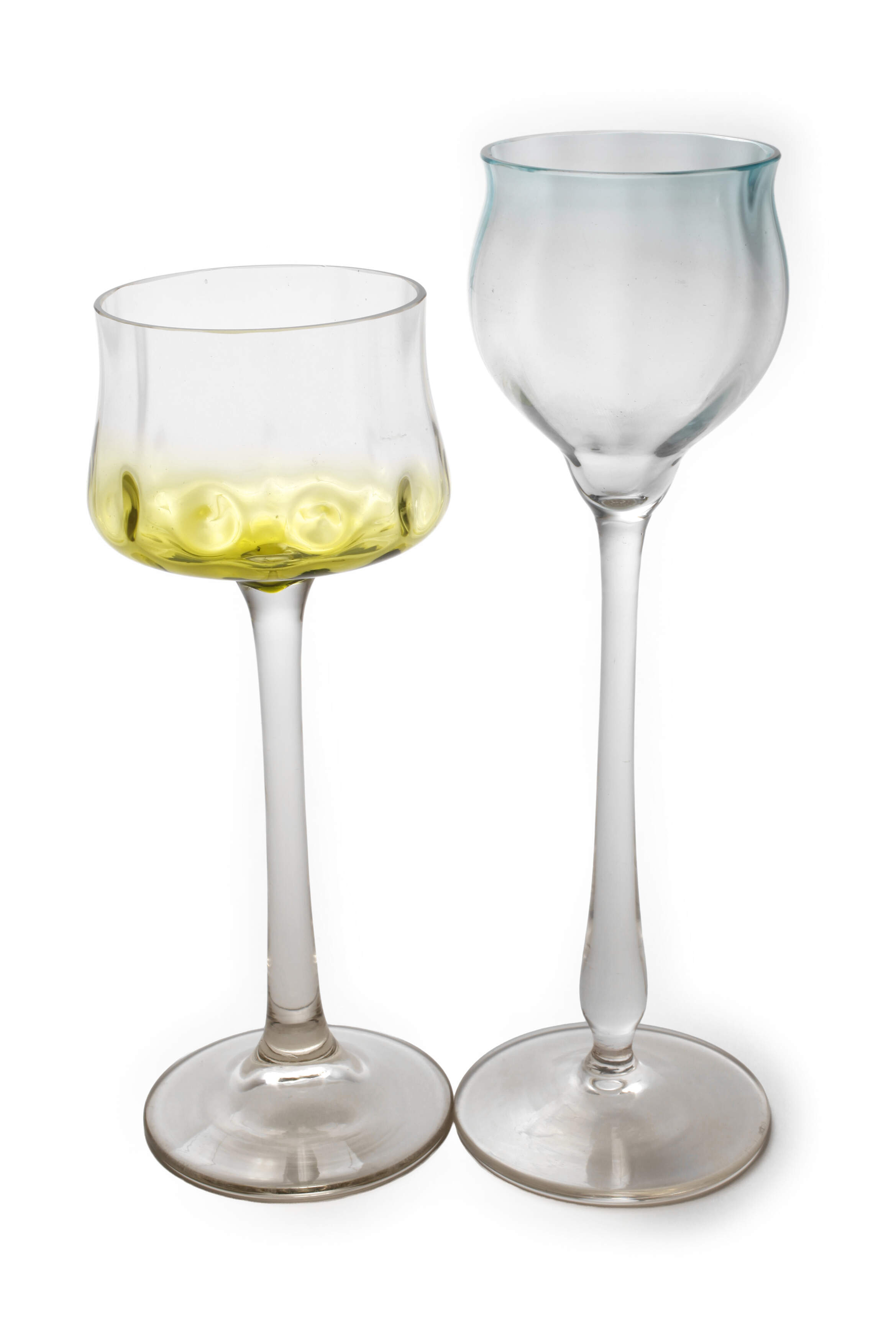 Zwei Stängelgläser Jugendstil