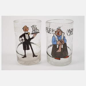 Zehn Becher Ludwig Hohlwein