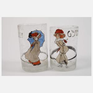 Zehn Becher Ludwig Hohlwein