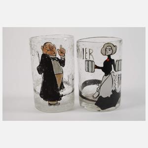 Zehn Becher Ludwig Hohlwein