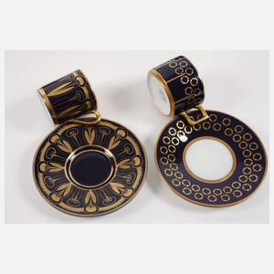 Konvolut Mokkatassen Jugendstil