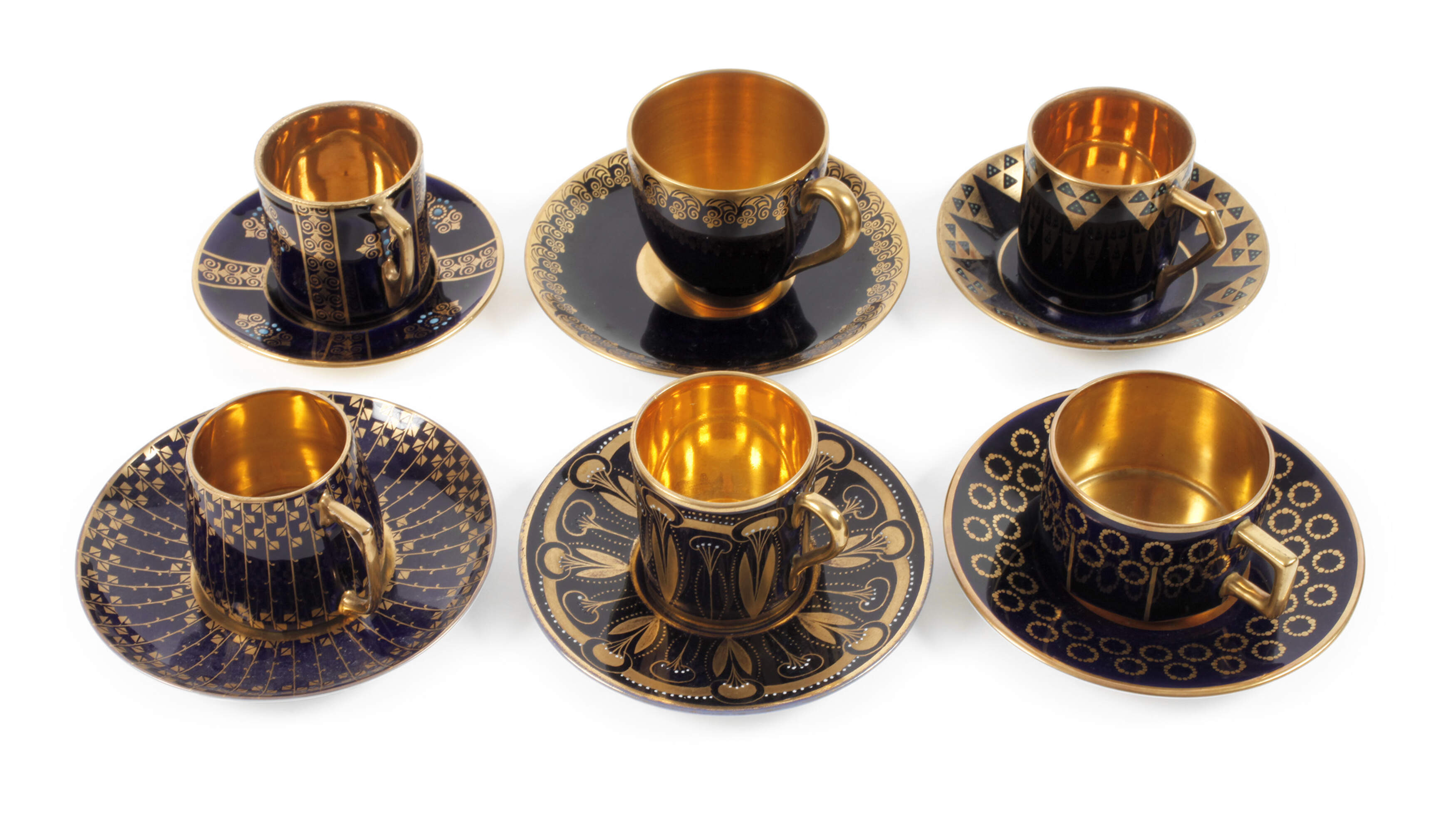 Konvolut Mokkatassen Jugendstil