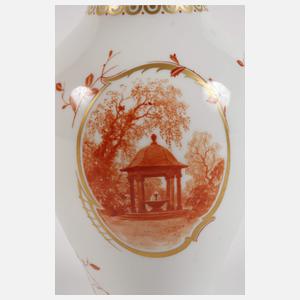 KPM Berlin Deckelvase Landschaftsmalerei