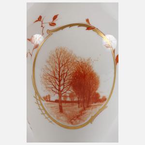 KPM Berlin Deckelvase Landschaftsmalerei