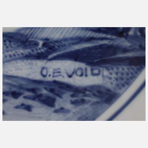 Meissen Wandteller "Schwarze Schwäne"