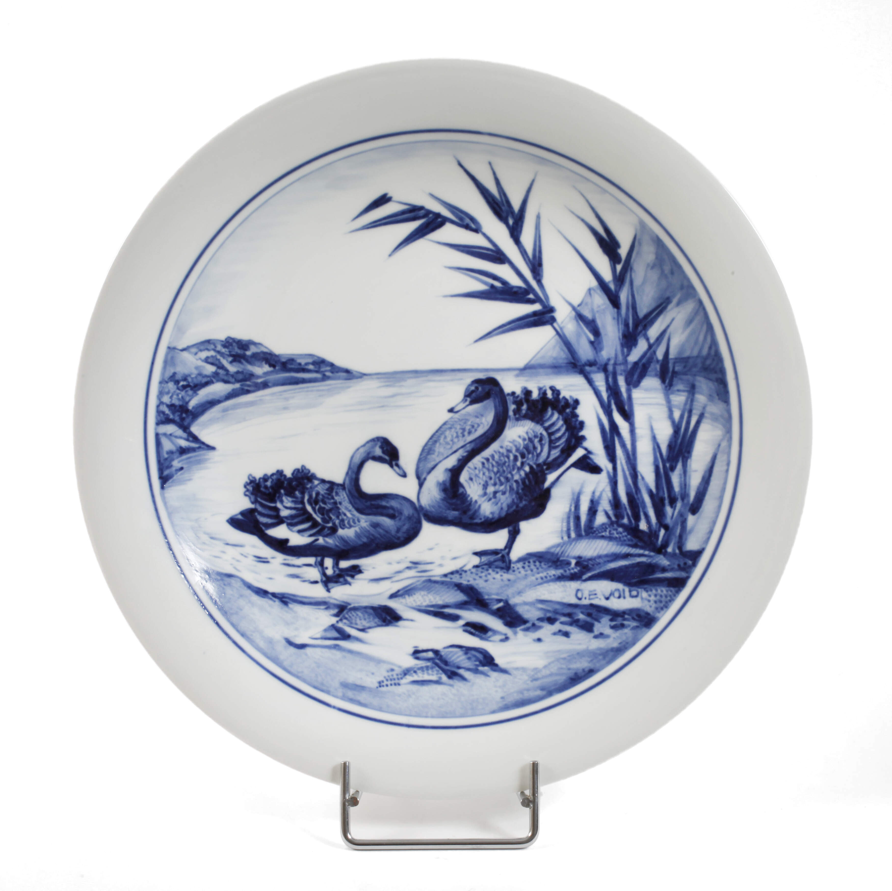 Meissen Wandteller "Schwarze Schwäne"