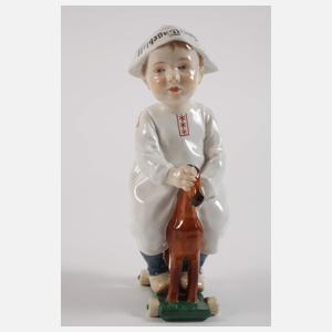 Meissen ”Kind, auf einem Holzpferd reitend”