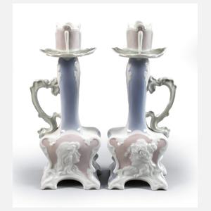 Müller Schwarza-Saalbahn Paar Leuchter Jugendstil