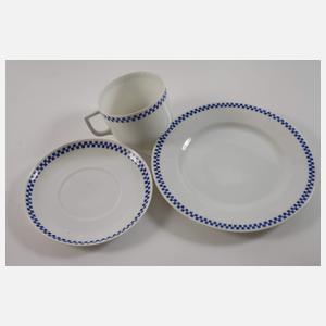 Nymphenburg Tee-/Kaffeeservice „Blaues Würfelband“