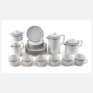 Nymphenburg Tee-/Kaffeeservice „Blaues Würfelband“