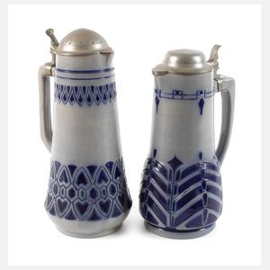 Zwei Westerwälder Steinzeugkrüge