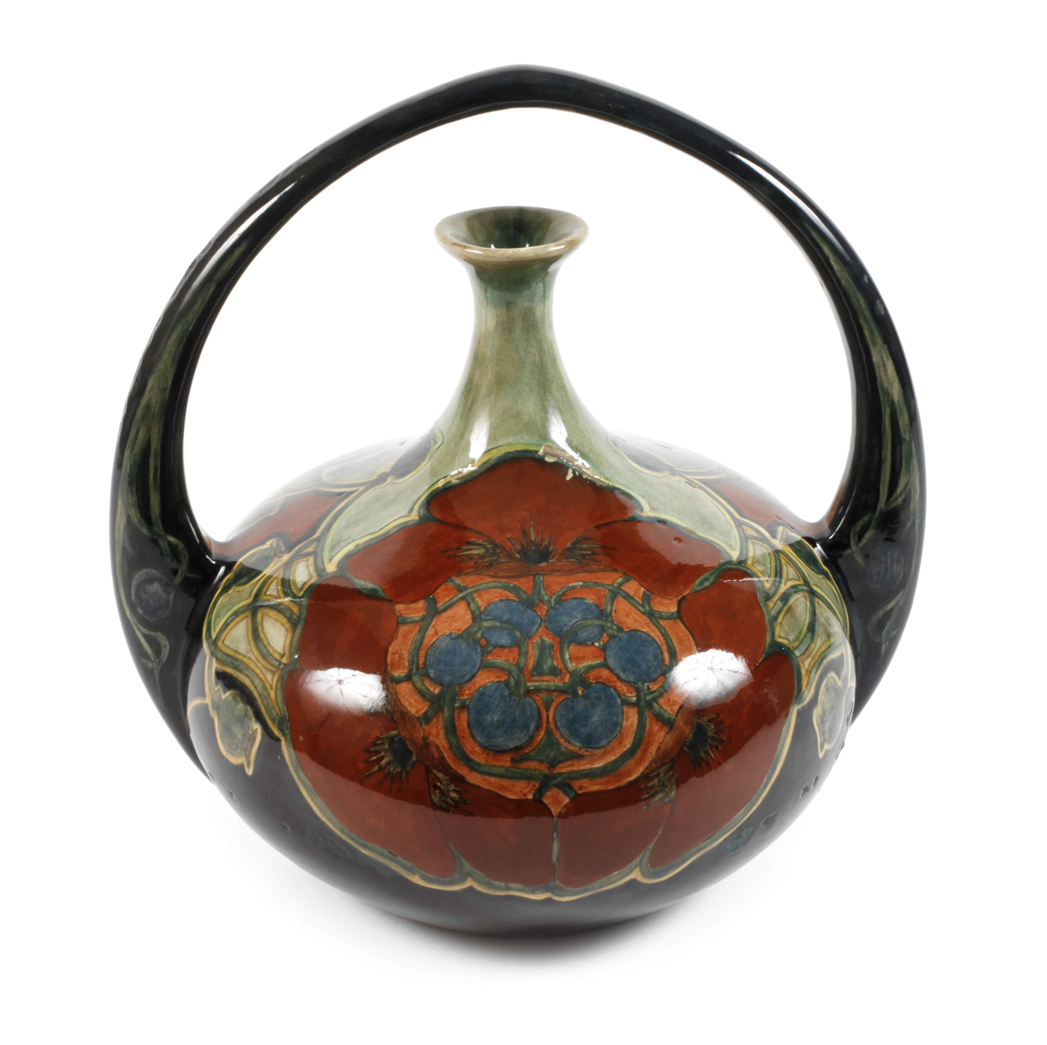 Rozenburg große Jugendstil Henkelvase