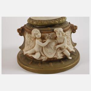 Royal Dux Paar große Prunkvasen mit Drachenhenkel