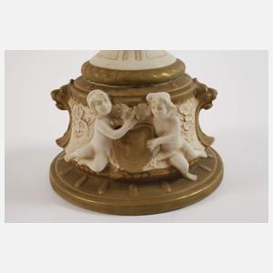 Royal Dux Paar große Prunkvasen mit Drachenhenkel