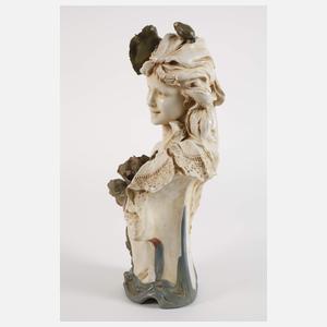 Royal Dux Böhmen große Mädchenbüste Jugendstil