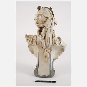 Royal Dux Böhmen große Mädchenbüste Jugendstil