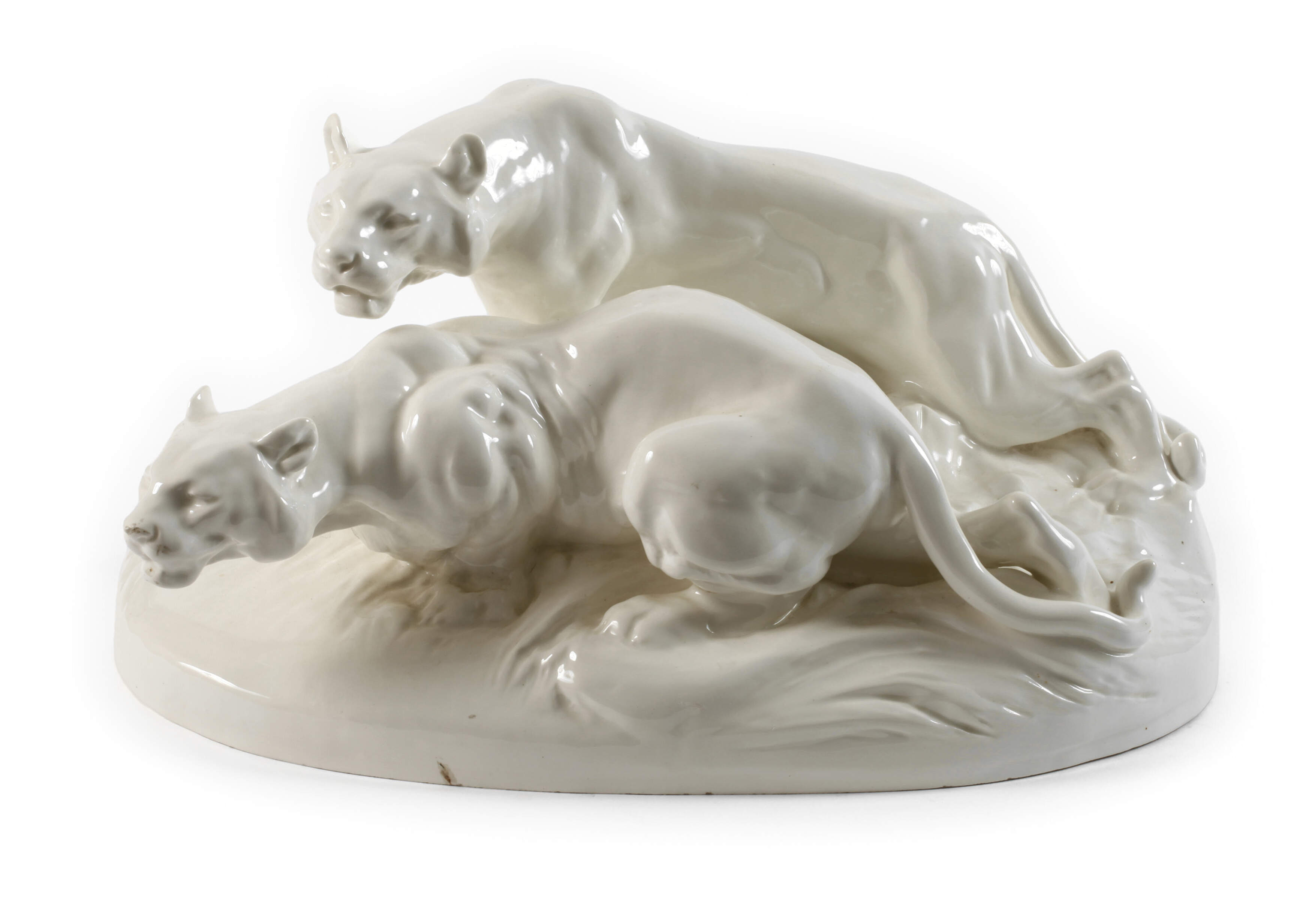 Royal Dux Böhmen Löwenpaar Otto Jarl