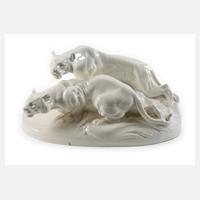 Royal Dux Böhmen Löwenpaar Otto Jarl111