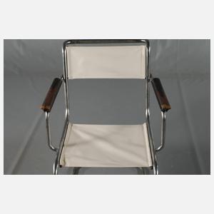 Paar Freischwinger Stahlrohr