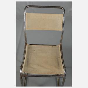 Paar Stahlrohrstühle