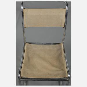 Paar Stahlrohrstühle