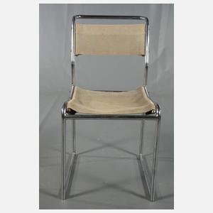 Paar Stahlrohrstühle