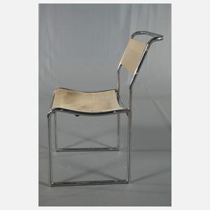 Paar Stahlrohrstühle