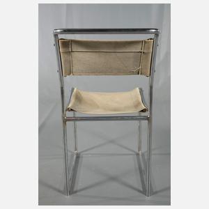 Paar Stahlrohrstühle