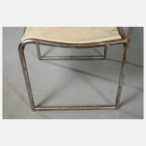 Paar Stahlrohrstühle