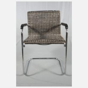 Zwei Stahlrohrsessel