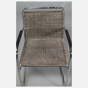 Zwei Stahlrohrsessel