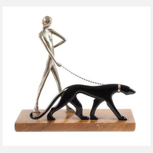 Hagenauer Wien, weiblicher Akt mit Panther