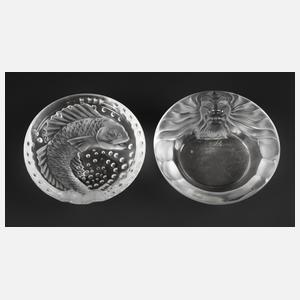 René Lalique Zwei Aschenschalen