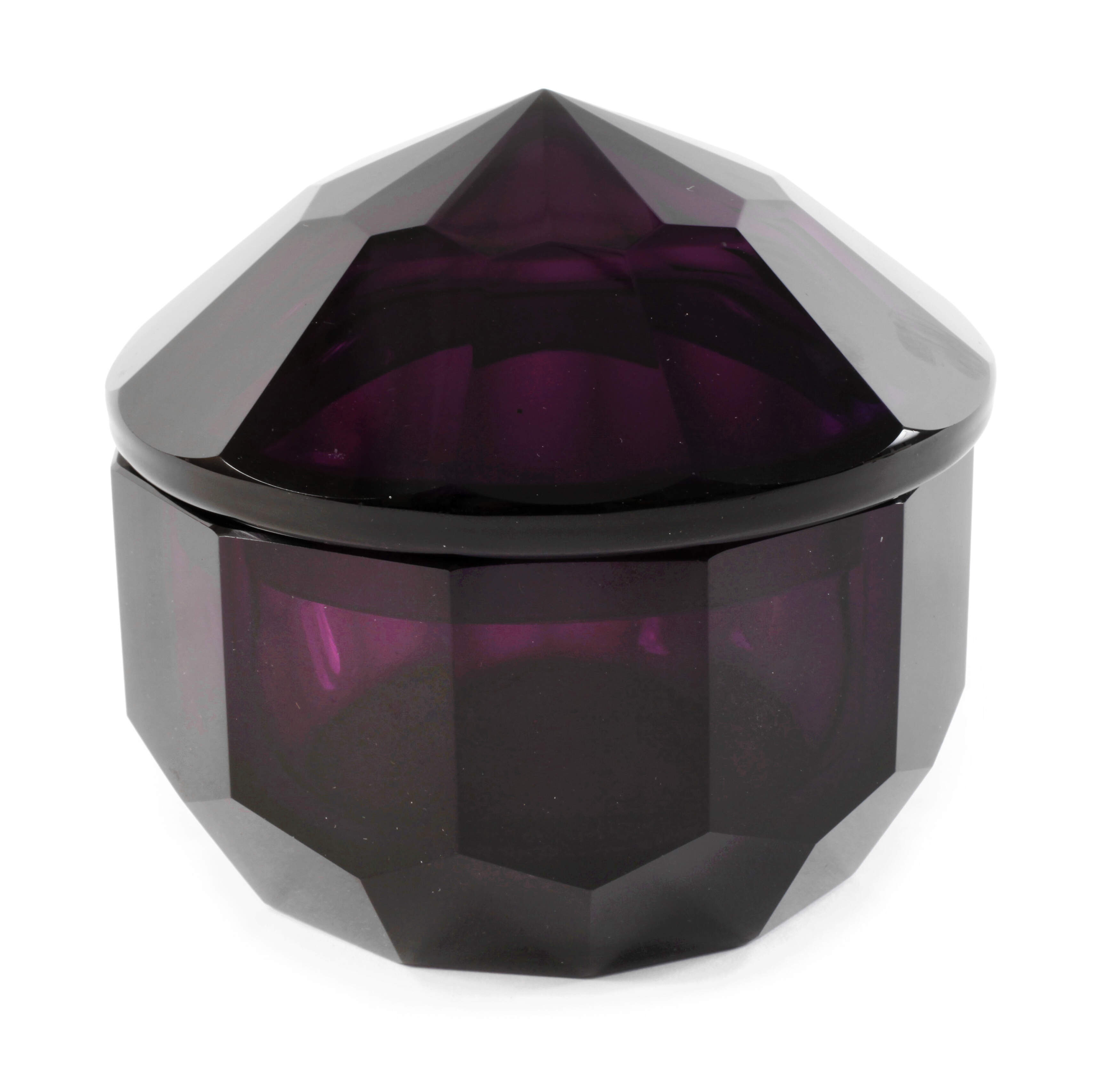 Moser Deckeldose Art déco